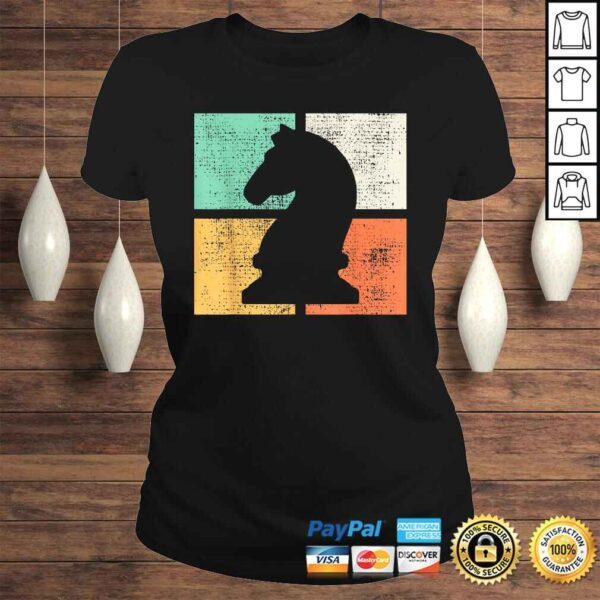 Chessmen Player Gift Vintage Retro V-Neck T-Shirt - Image 3