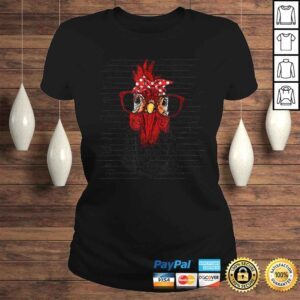 ClassicLadies Chicken with bandana headband and glasses cute TShirt