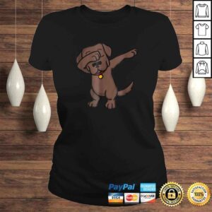 ClassicLadies Chocolate Lab Dabbing Shirt Funny Dog Dab TShirt