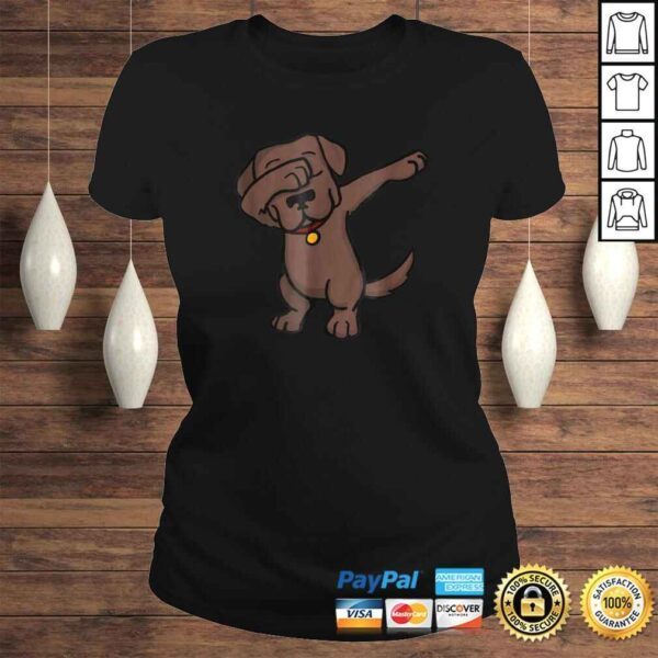 Chocolate Lab Dabbing Shirt - Funny Dog Dab TShirt - Image 3