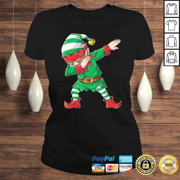 Christmas Dabbing Elf Squad Boys Kids Xmas Family Matching V-Neck T-Shirt - Image 3