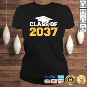 ClassicLadies Class Of 2037 Graduation Kindergarten School Tshirt