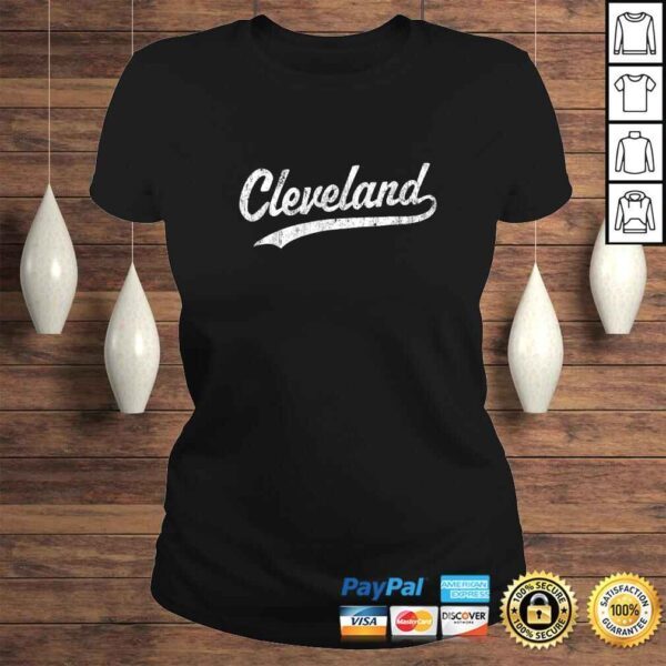 Cleveland OH Shirt Vintage Baseball Sports Script - Image 3