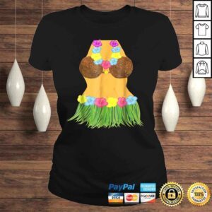 ClassicLadies Coconut Bra Grass Skirt Lei Flowers Summer Party TShirt