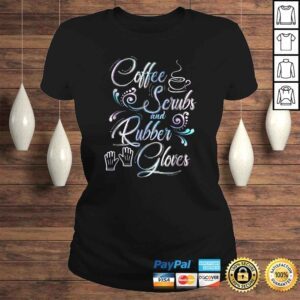 ClassicLadies Coffee Scrubs Rubber Gloves Shirt for medical profession