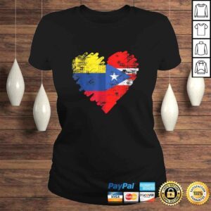 ClassicLadies Colombia Puerto Rico Shirt Flag Heart Colombian Rican