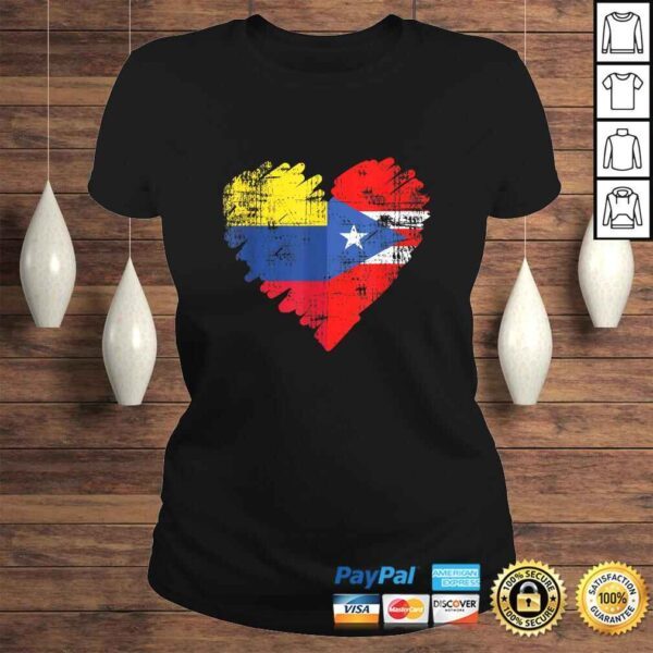 Colombia Puerto Rico Shirt Flag Heart Colombian Rican - Image 3