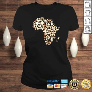 ClassicLadies Cool Cheetah Leopard Print Africa Map TShirt