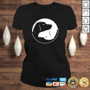 ClassicLadies Cool Yin Yang Dog Shirt Cute Labrador Tee White Ink