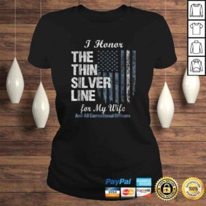 ClassicLadies Correctional Officer Wife Thin Silver Line Corrections