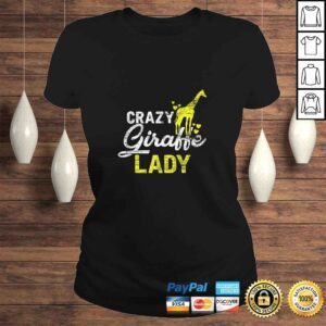 ClassicLadies Crazy Giraffe Lady Vintage Zoo Keeper Girls Women Giraffe Shirt