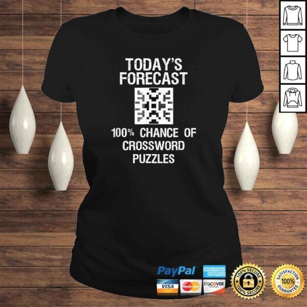 Crossword Puzzle Shirt Gift - Funny Today's Forecast - Image 3