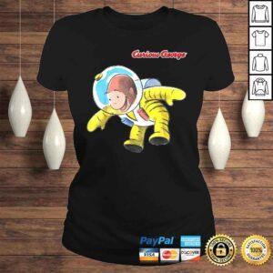 ClassicLadies Curious George Happy Astronaut PortraiTee Shirt