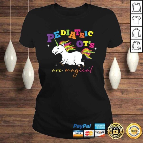 Cute Rainbow Unicorn Pediatric OT Occupational Therapy TShirt - Image 3