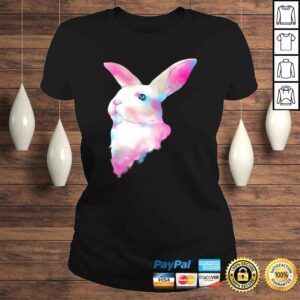 ClassicLadies Cute Space Rainbow Gaussian Blur Rabbit Galactic Bunny TShirt