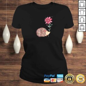 ClassicLadies Cute Vintage Hedgehog Flower ArShirt Gift