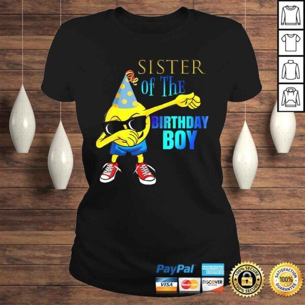 Dabbing Emoji SISTER of Birthday Boy Shirt Party Outfit Gift - Image 3