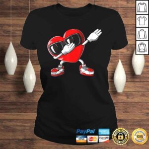 ClassicLadies Dabbing Heart Valentines Day Boys Kids Love Dab Dance Shirt