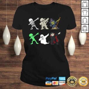 ClassicLadies Dabbing Skeleton And Monsters Halloween Dracula Boys Kids TShirt