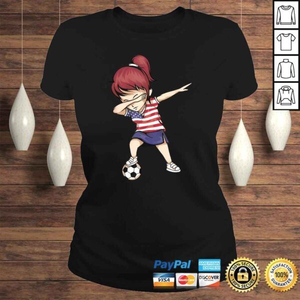 Dabbing Soccer Girl United States Jersey Shirt USA Football - Image 3