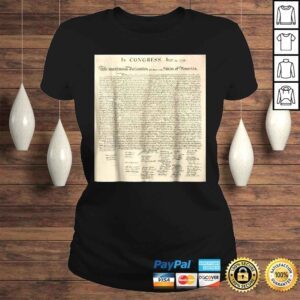 ClassicLadies Declaration Of Independence Signatures Shirt