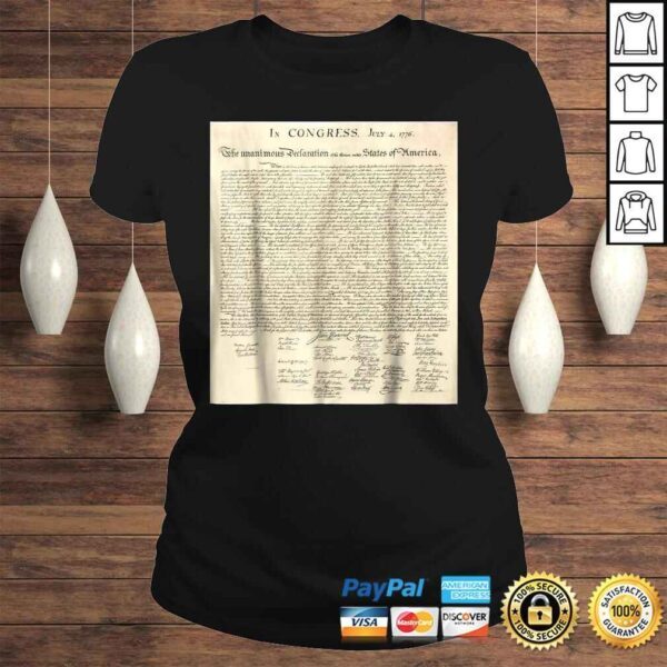 Declaration Of Independence Signatures Shirt - Image 3