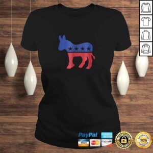 ClassicLadies Democrat Donkey Shirt Vintage Look Democratic SupporTShirt