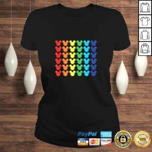 ClassicLadies Disney Mickey Mouse Rainbow Icons Shirt