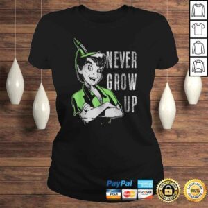 ClassicLadies Disney Peter Pan Never Grow Up Vintage PortraiShirt