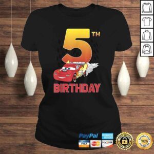 ClassicLadies Disney Pixar Cars Lightning McQueen 5th Birthday Peel OuTShirt