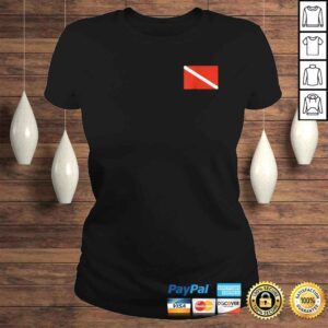 ClassicLadies Diver Down Dive Flag Shirt Scuba Diving Tee