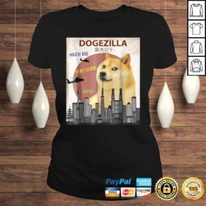 ClassicLadies Dogezilla Shirt Funny DOGE MEME Shiba Inu Dog TShirt