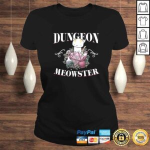 ClassicLadies Dungeon Meowster Funny DnD Gamer Cat Lover D20 VNeck TShirt