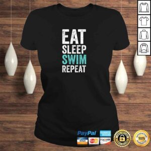 ClassicLadies Eat Sleep Swim Repeat Hoodie Funny Swimming Hoodies Pullover Hoodie