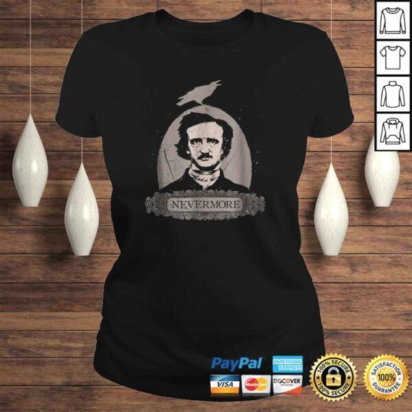 Edgar Allan Poe  Vintage Cothic Raven Nevermore Tee Shirt - Image 3