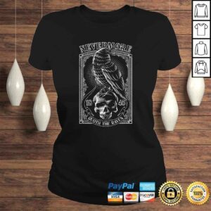 ClassicLadies Edgar Allen Poe The Raven Nevermore Distressed TShirt