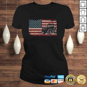 ClassicLadies Farm Tractors America Flag Hoodie I Patriotic Farming Gift Pullover Hoodie