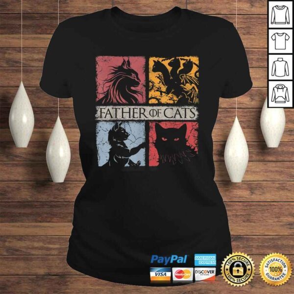 Father of Cats Shirt - Cat Lovers Cat Dad Fabulous Gift - Image 3