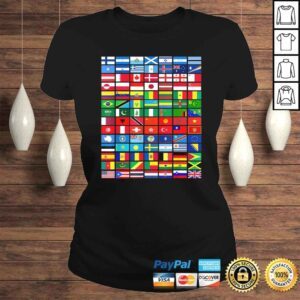 ClassicLadies Flags of the Countries of the WorldInternational VNeck TShirt