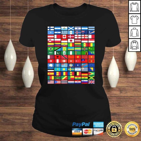 Flags of the Countries of the World,International V-Neck T-Shirt - Image 3