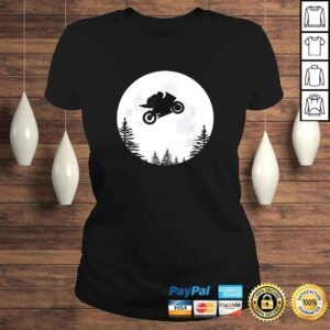 ClassicLadies Flying Moto GP Motorbike Over the Moon TShirt