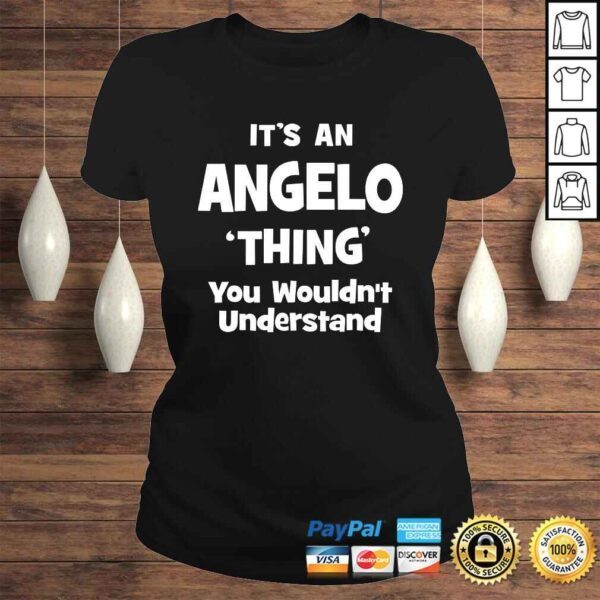 Funny Angelo Thing Name Funny V-Neck T-Shirt - Image 3