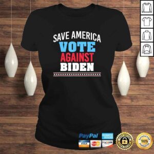 ClassicLadies Funny Anti Joe Biden Save America Vote Against Joe Biden VNeck TShirt