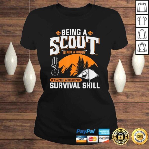 Funny Being A Scout Is Not A Hobby - Boys & Girls Scouts V-Neck T-Shirt - Image 3