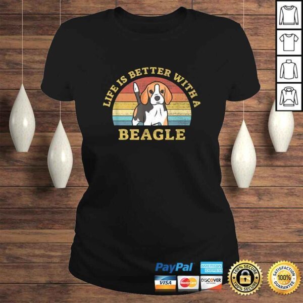 Funny Best Beagle Retro Vintage Dog Design Puppy Lover Gift TShirt - Image 3