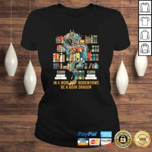 ClassicLadies Funny Book Reading Chinese Mythology Gift Book Dragon TShirt Gift