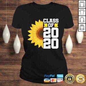 ClassicLadies Funny Class of 2020 High School Graduation Senior Sunflower Shirt