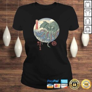 ClassicLadies Funny Cthulhu Ukiyoe Tshirt