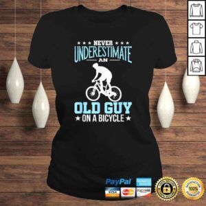 ClassicLadies Funny Cycling Biking Old Guy on a Bicycle Bike Riding Gift Idea TShirt