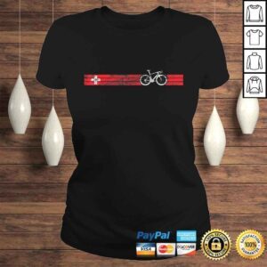 ClassicLadies Funny Cyclist Flag Switzerland Shirt Swiss Bike Racing CH Shirt